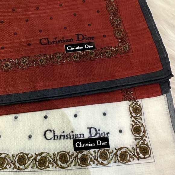 CHRISTIAN DIOR cotton handkerchief bundle - Picture 4 of 7